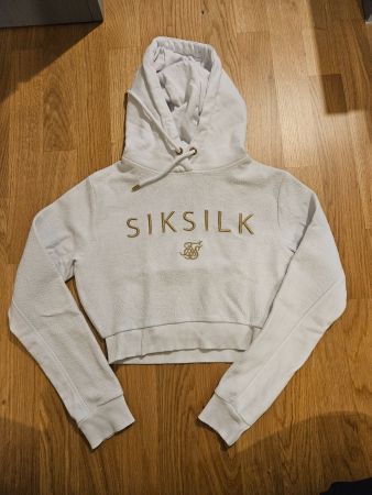 SikSilk Crop Hoodie - Blanc - Taille 34 - Comme neuf!