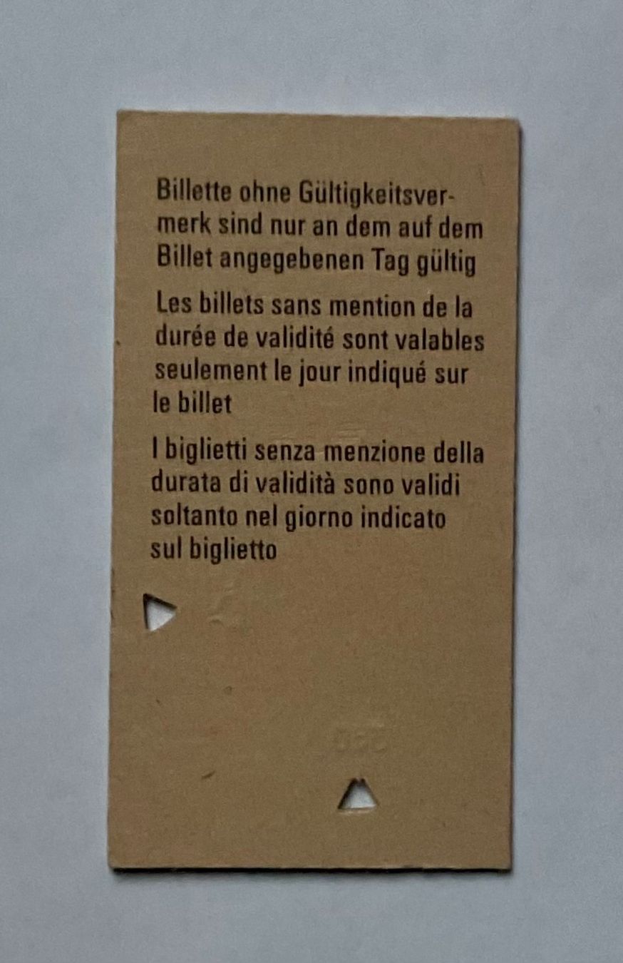 Biglietti: Altes Billett aus Karton von 1984 – Usato da Endingen venduto da nathan05 1