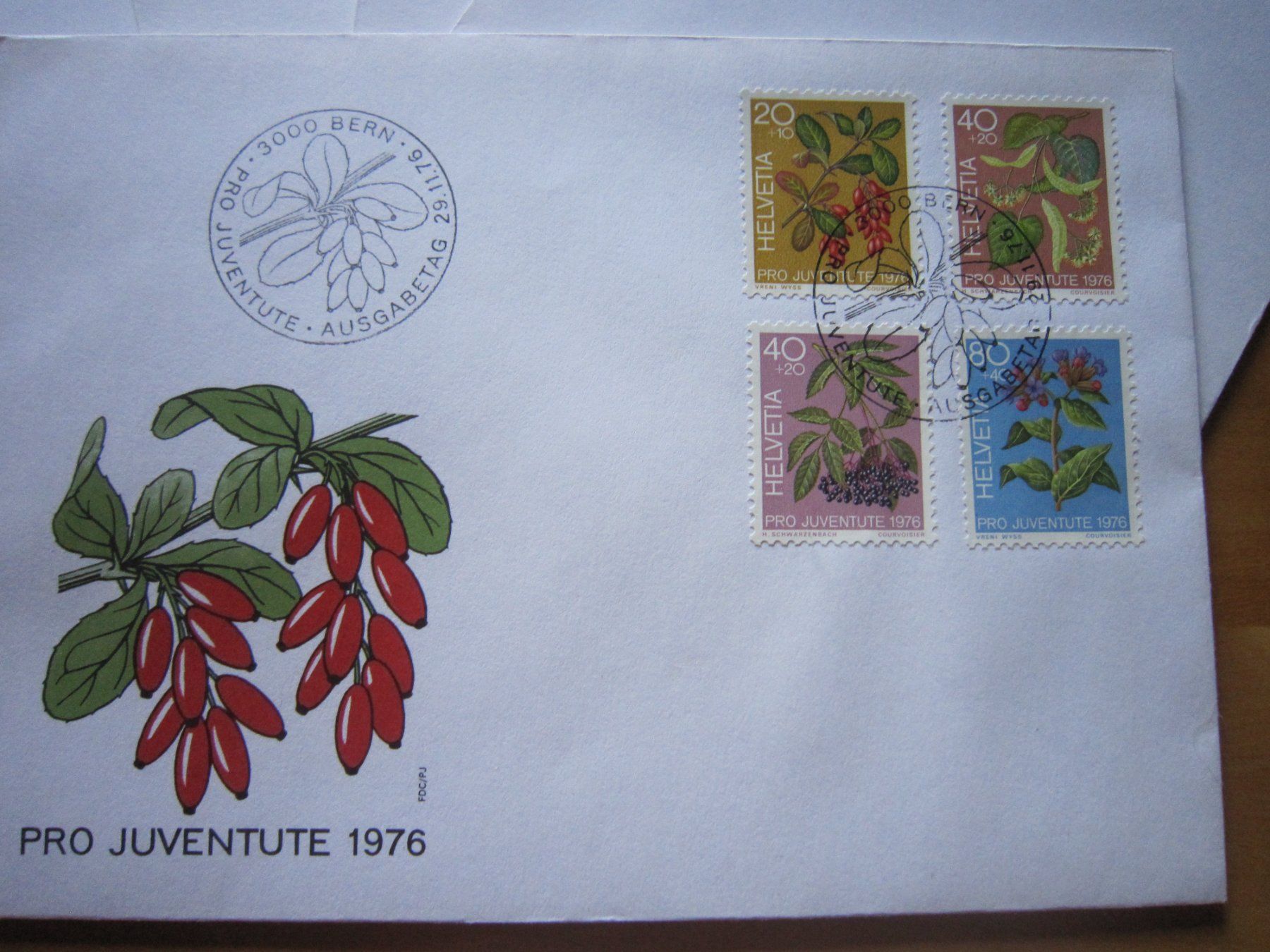 Tutti i francobolli: PJ 1976 FDC Serie und einzeln – Usato da Gordola venduto da Polentaefung 1