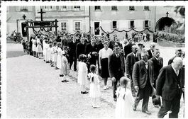 Pfaffnau LU Prozession Auffahrt Fronleichnam ca.1940sehr gut