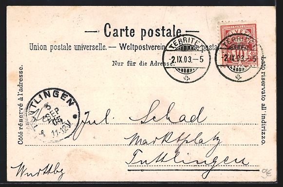 Cartoline postali: AK Caux, Palace Hotel, 1903 – Usato da Berlin venduto da bartko-reher 1