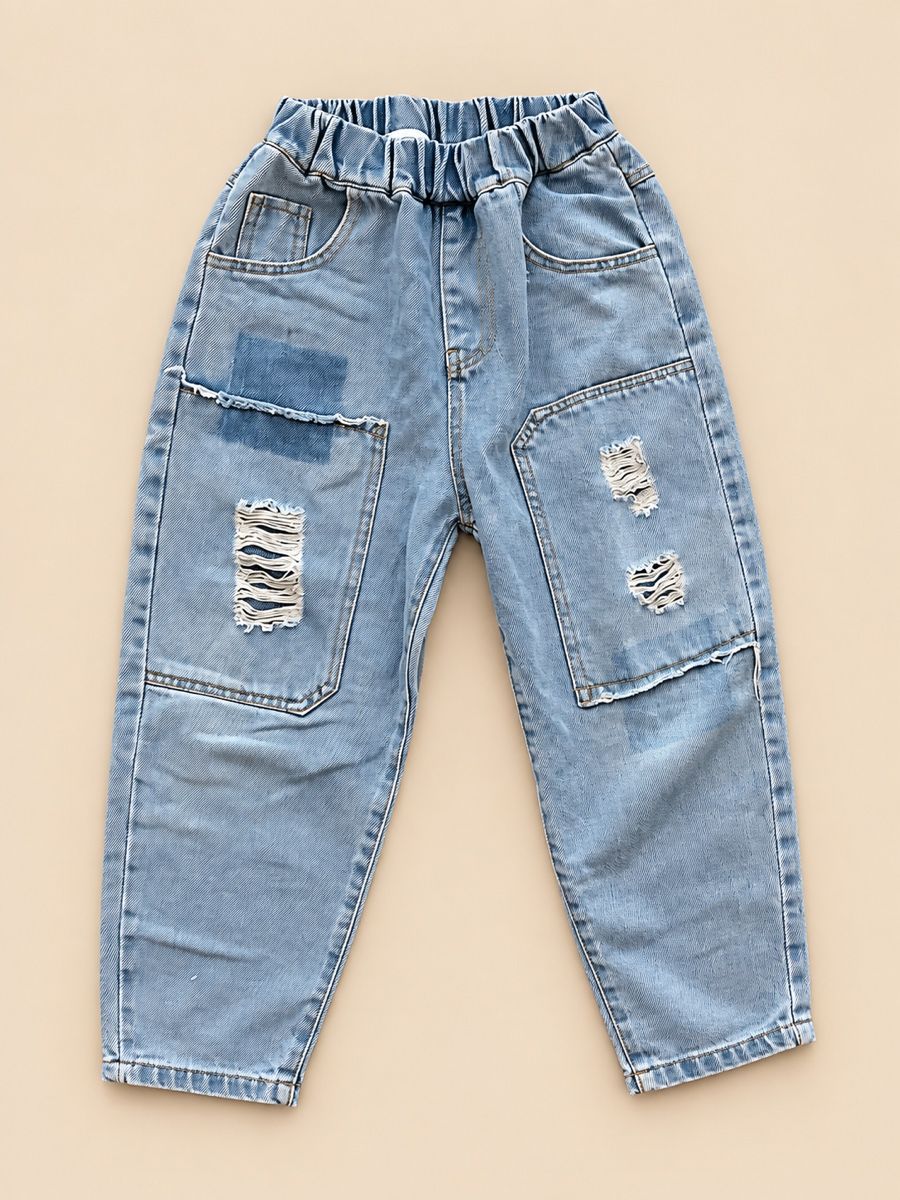 Jeans: JEAN CARGO ENFANT BLEU CLAIR – Nuovo (secondo la descrizione) da Lausanne venduto da mar_6snp 1