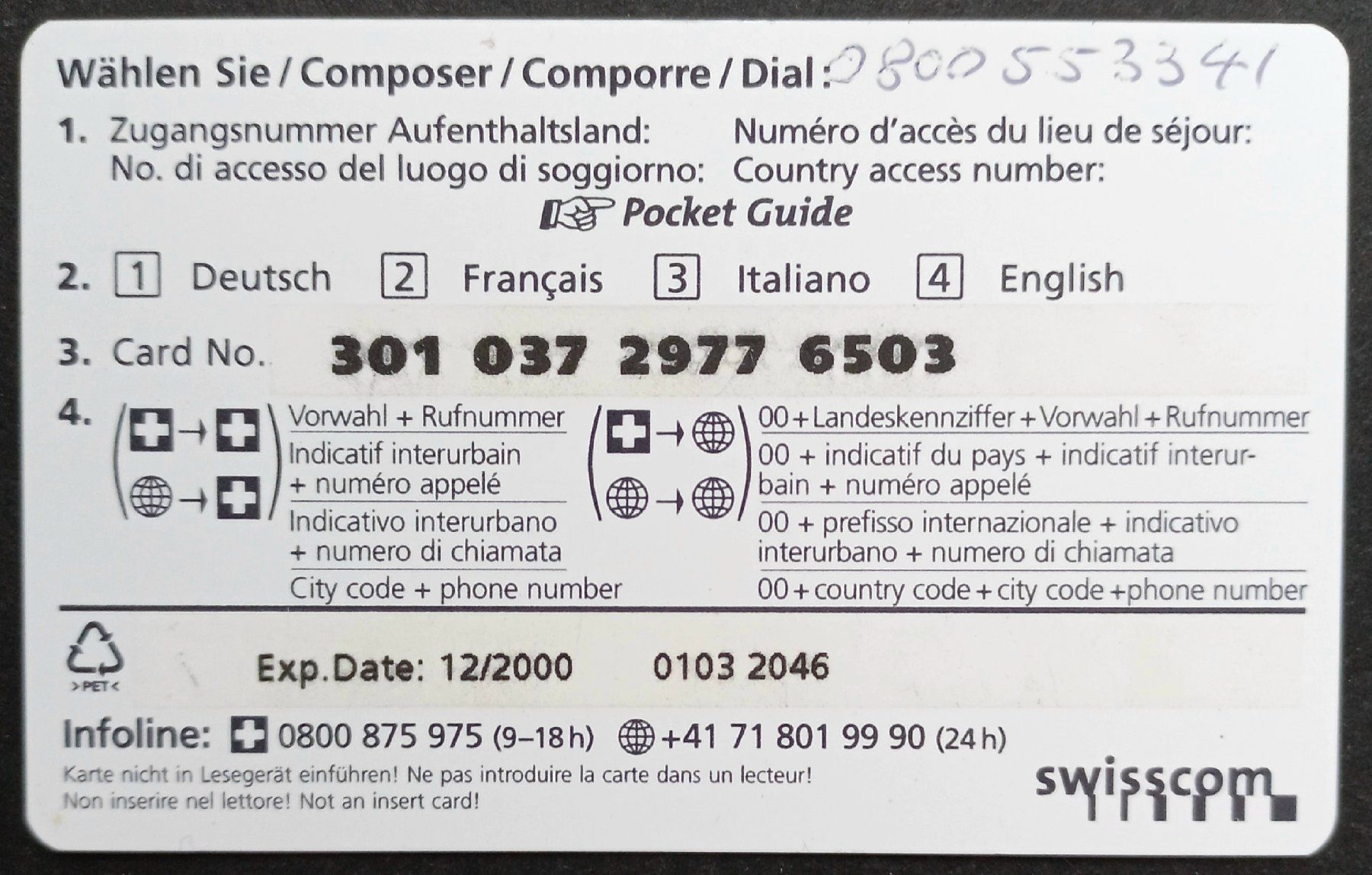 Swisscom Schede telefoniche: Taxcard Phonecard - Bali - CH – Usato da Niederuzwil venduto da lubimaja 1