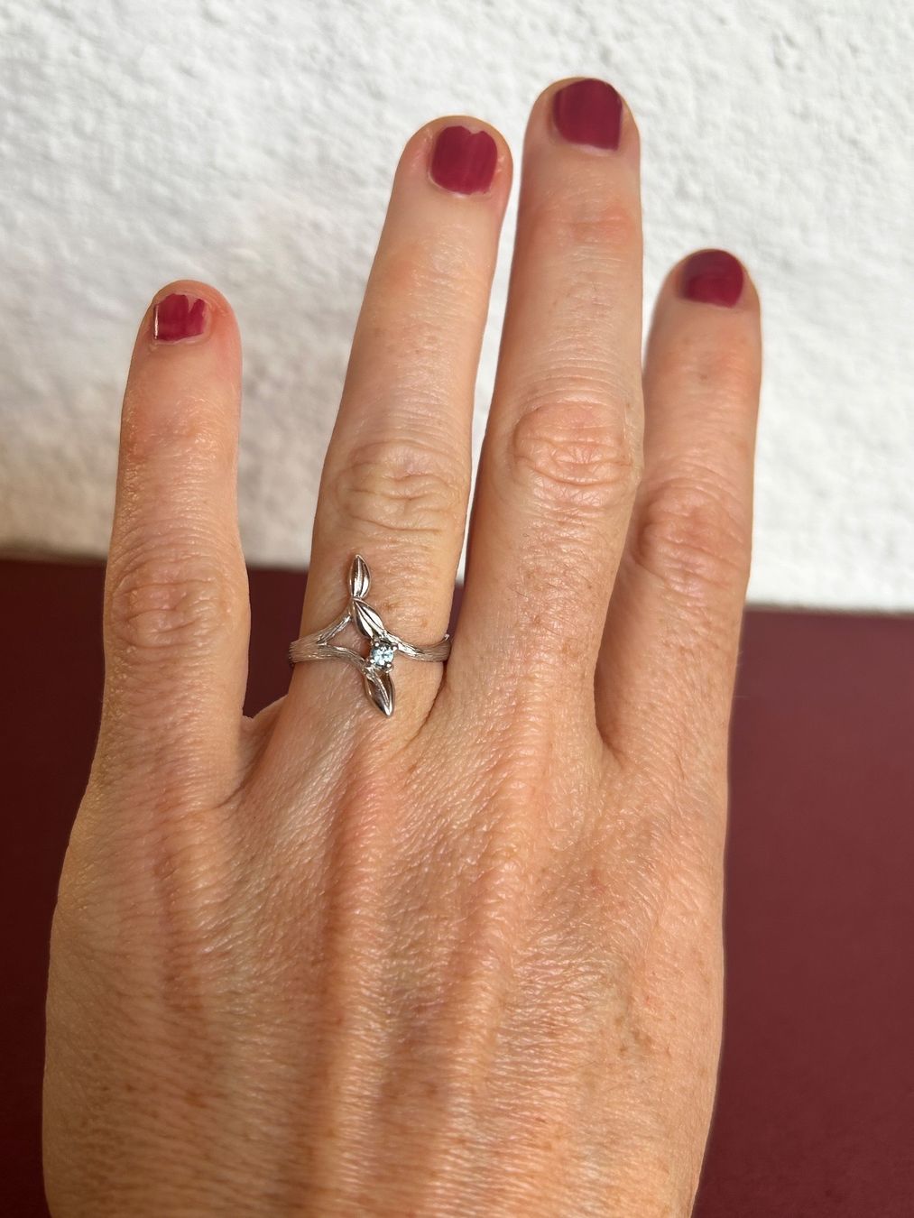 Anelli: Silberring hellblaues Blatt (54) – Usato da Laufen venduto da Bellavitaboom 3