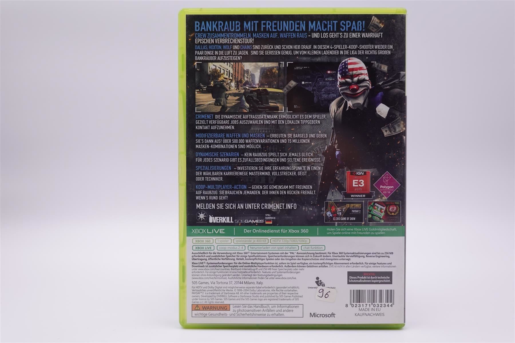 Microsoft Giochi: Pay Day 2 (XBOX360) – Usato da Herisau venduto da ZelliZone 1