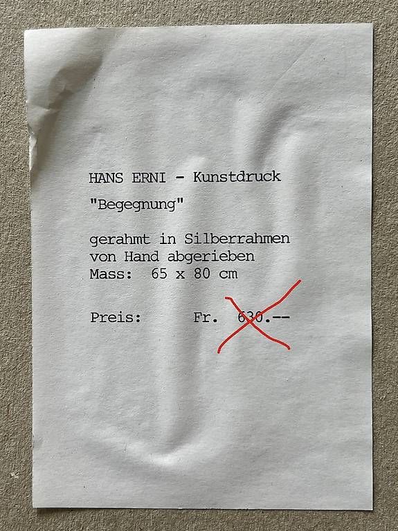 Poster & Bilder: Hans Erni Kunstdruck – Gebraucht aus Rotkreuz von Myshop4all 1