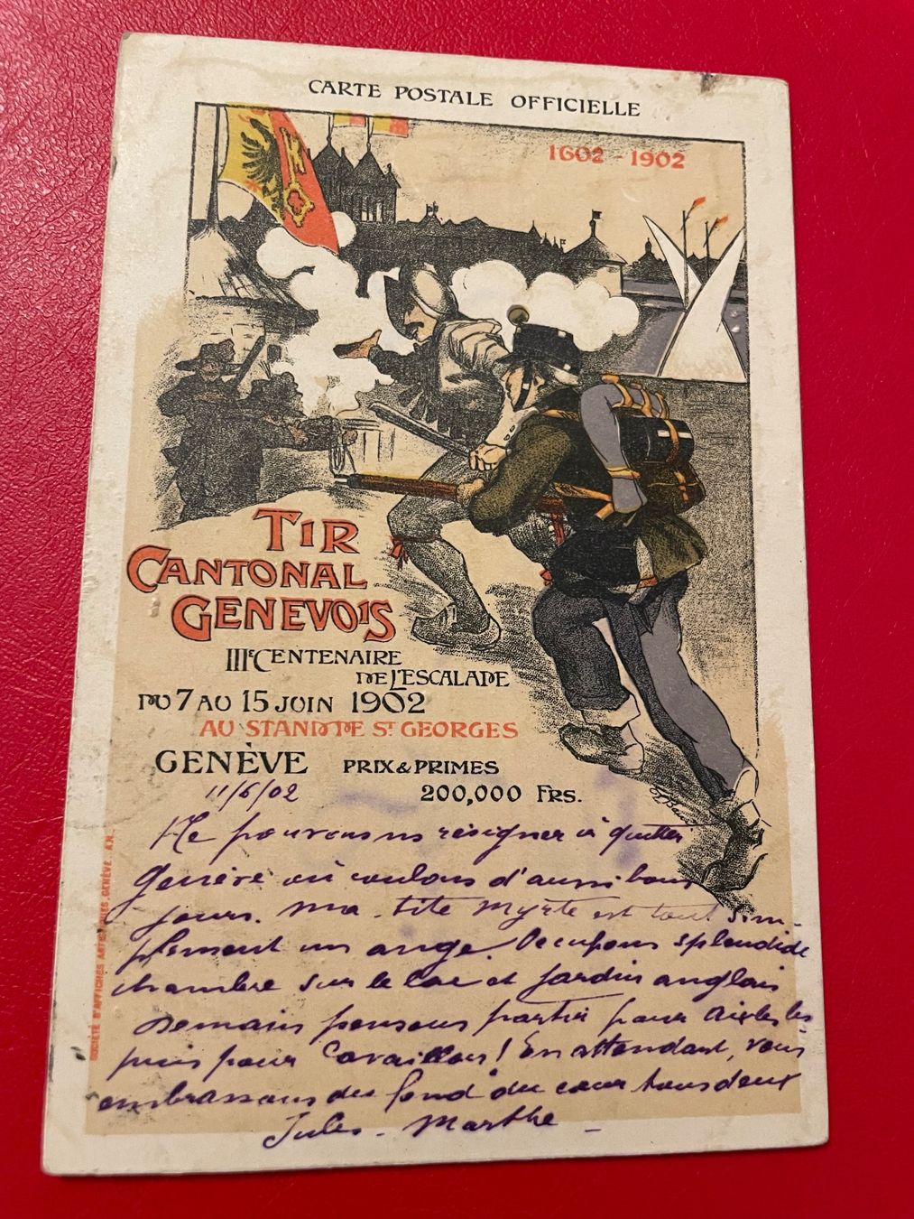 Cartoline postali: 1902 Tir Cantonal Genevois – Usato da St-Légier-Chiésaz venduto da Theo006