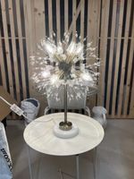 Elegante Lampe mit Kristallen und Marmor