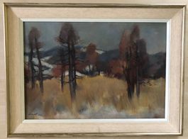 Ölgemälde Otto Ernst Riedlandschaft am Benken 1964 Bild Öl