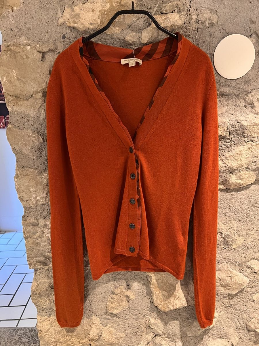 Burberry Giacche: Strickjacke Burberry Brit, Gr. 34, Orange – Usato da Solothurn venduto da Brini06