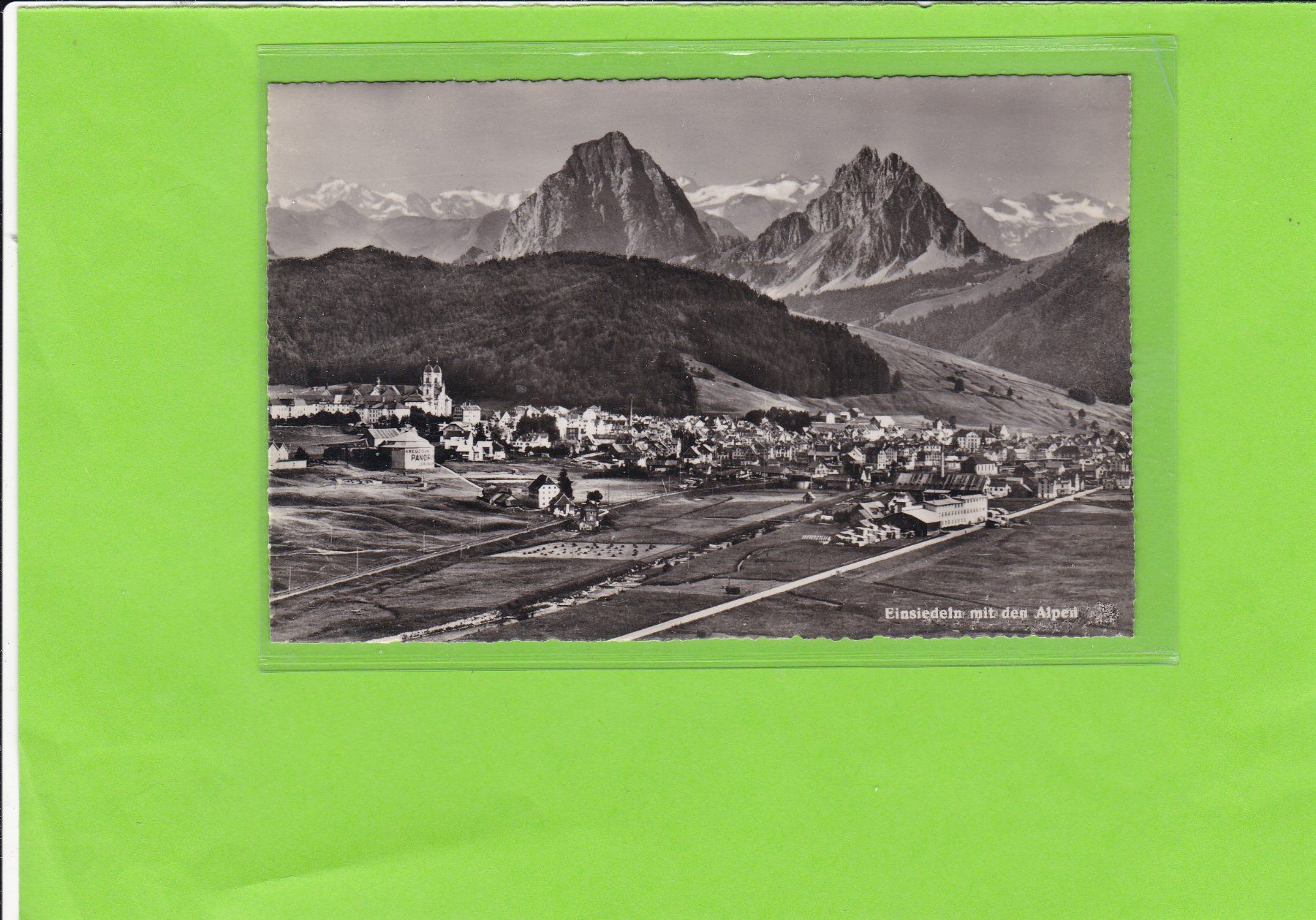 Cartoline postali: Einsiedeln mit den Alpen – Usato da St. Peterzell venduto da neckertal