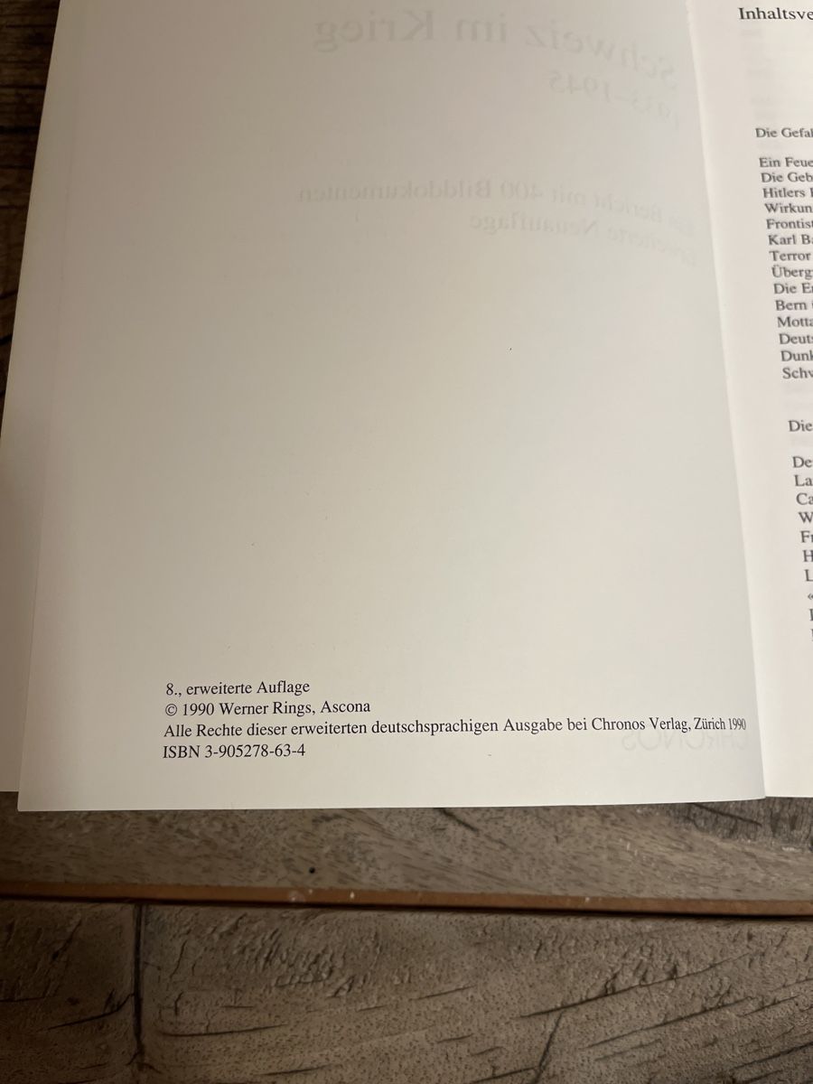 Libri: Schweiz im Krieg: Bildband - Werner Rings – Usato da Zuoz venduto da Grr1974 1
