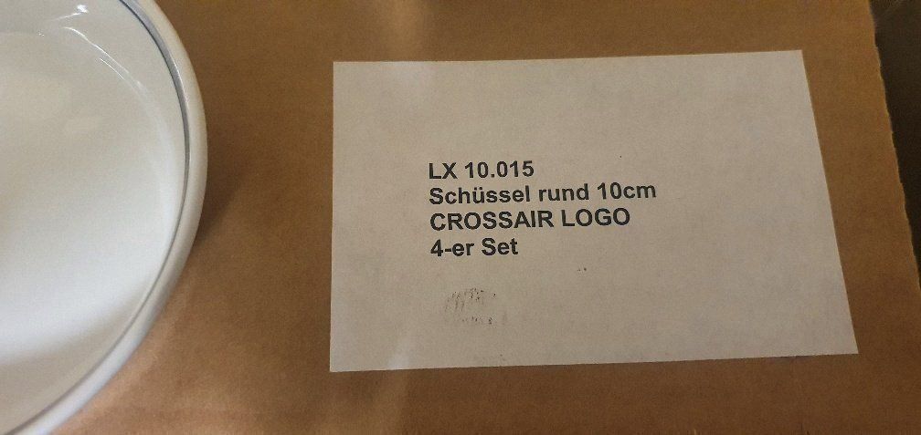 Schalen: Crossair Schüsse rund 10 cm – Neu und originalverpackt aus Glattfelden von hbct 3