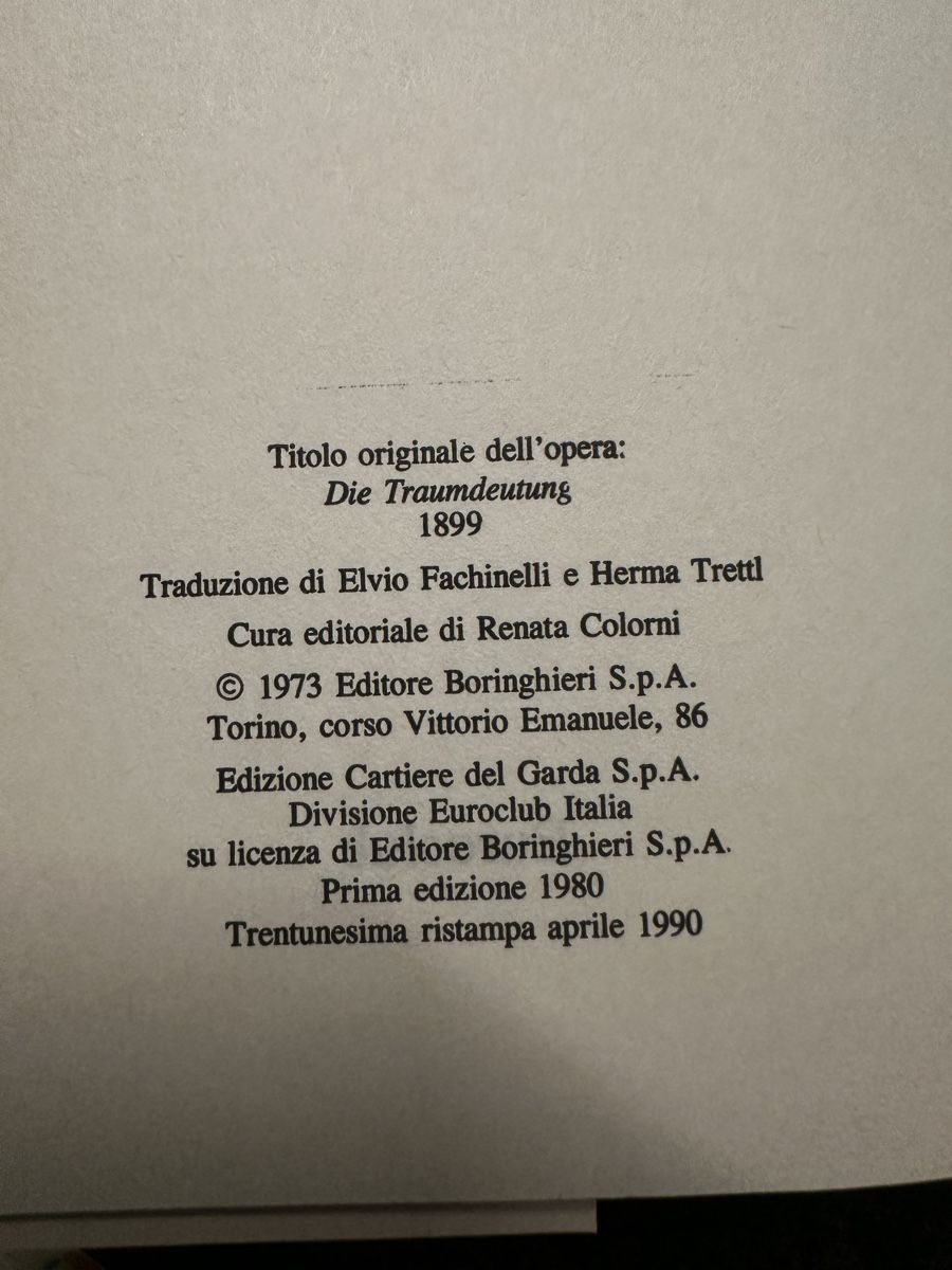 Libri: Freud - L'interpretazione dei sogni – Usato da Chiggiogna venduto da braton 2