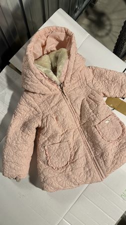 Mayoral Girl's Pink Winter Jacket, 18m, Fur Collar