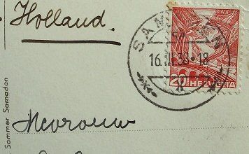 Cartes postales: SAMADEN Ski-Läufer – D'occasion à Jona par philajona 1