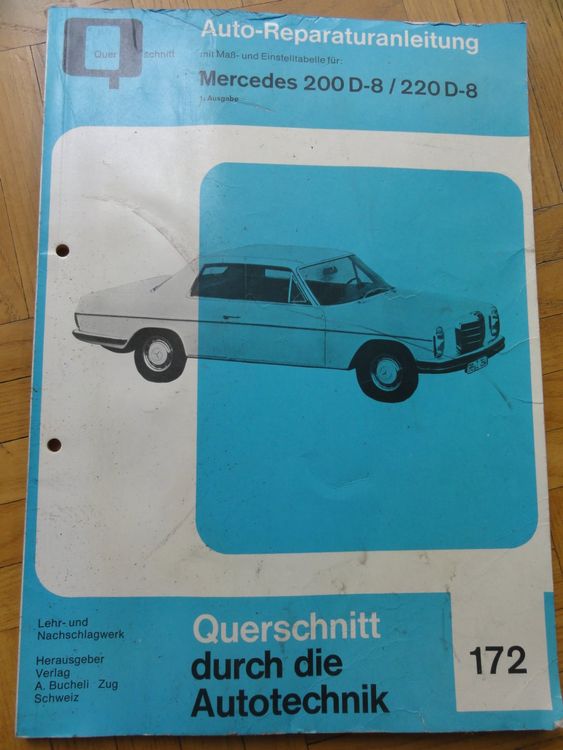 REPARATURANLEITUNG REPARATURHANDBUCH MERCEDES W115 200D-8/220D-8 sehr gut EUR 69,95 - DE