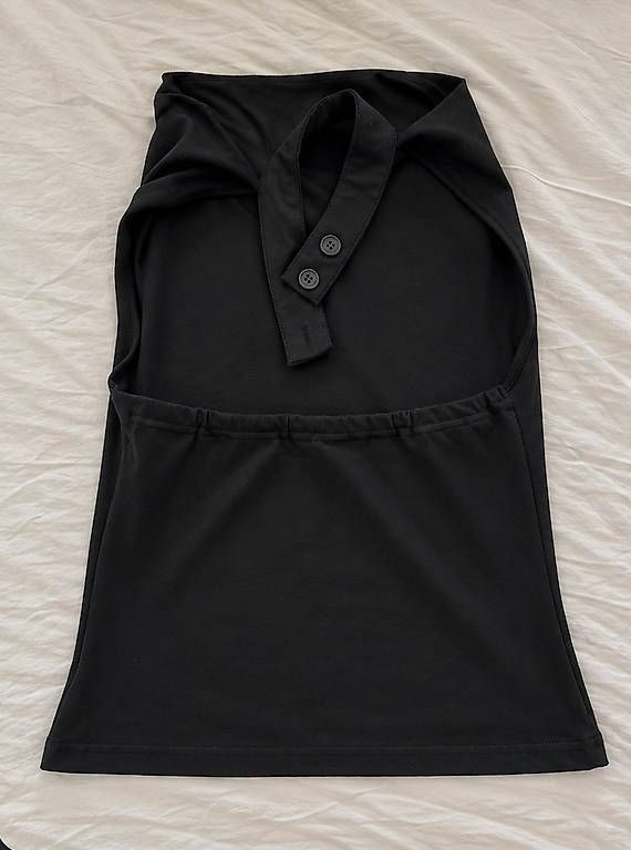 Top: Black Halter Neck Cowl Top  Open Back  100% Polyester – Nuovo e nell'imballaggio originale da Lausanne venduto da ais_yxt8 2