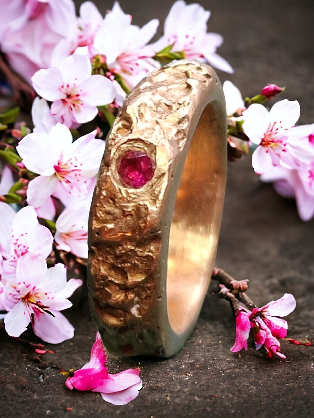 Anelli: Wilder Ring, Bronze & Rubin, Gr. 55,8 – Nuovo e nell'imballaggio originale da Aarau venduto da Schmuckhoehle_MD 1