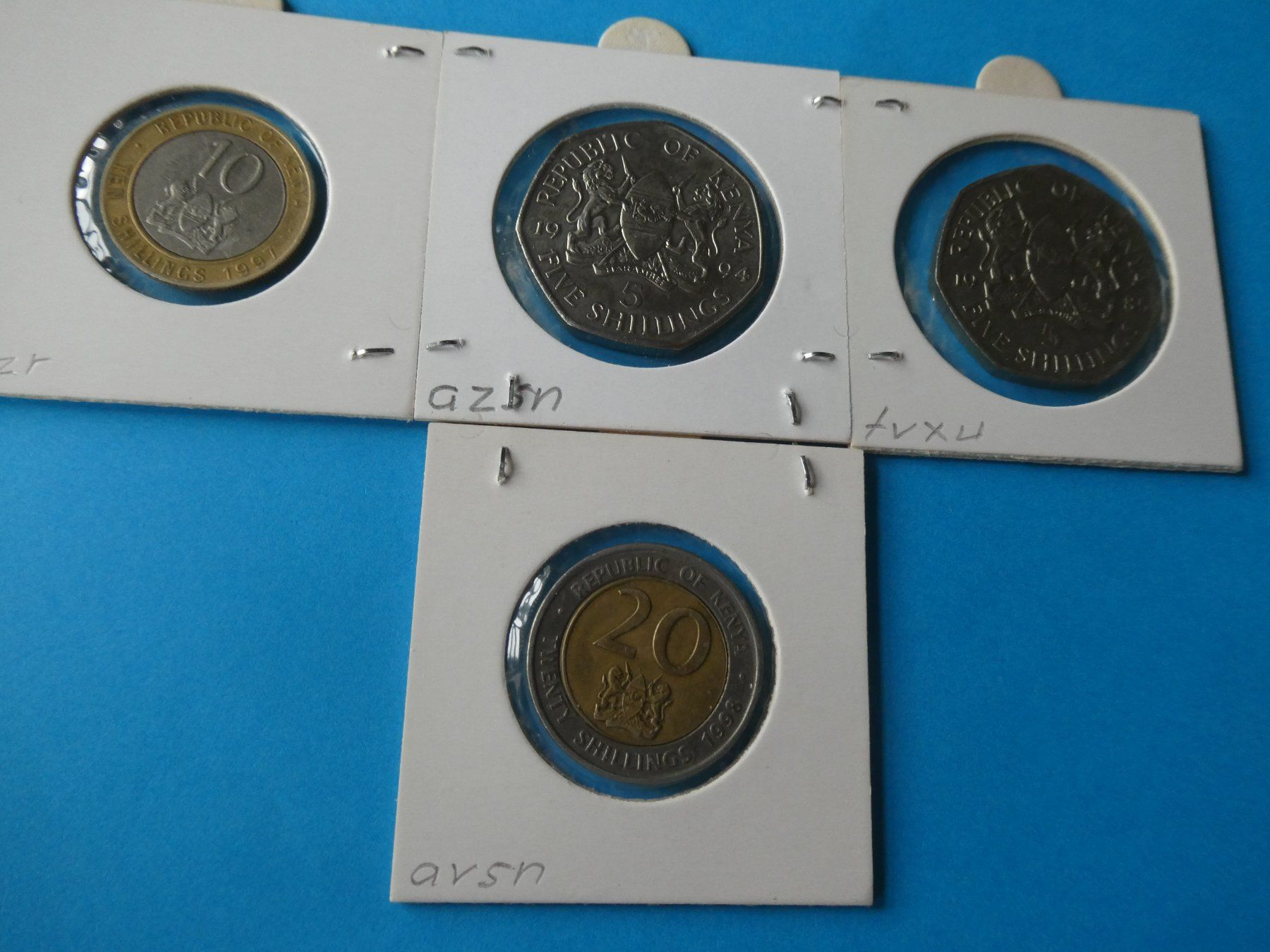 Tutti le monete: Kenya 1985-98, 4 alte Münzen – Usato da Hinterforst venduto da Rohusri 1