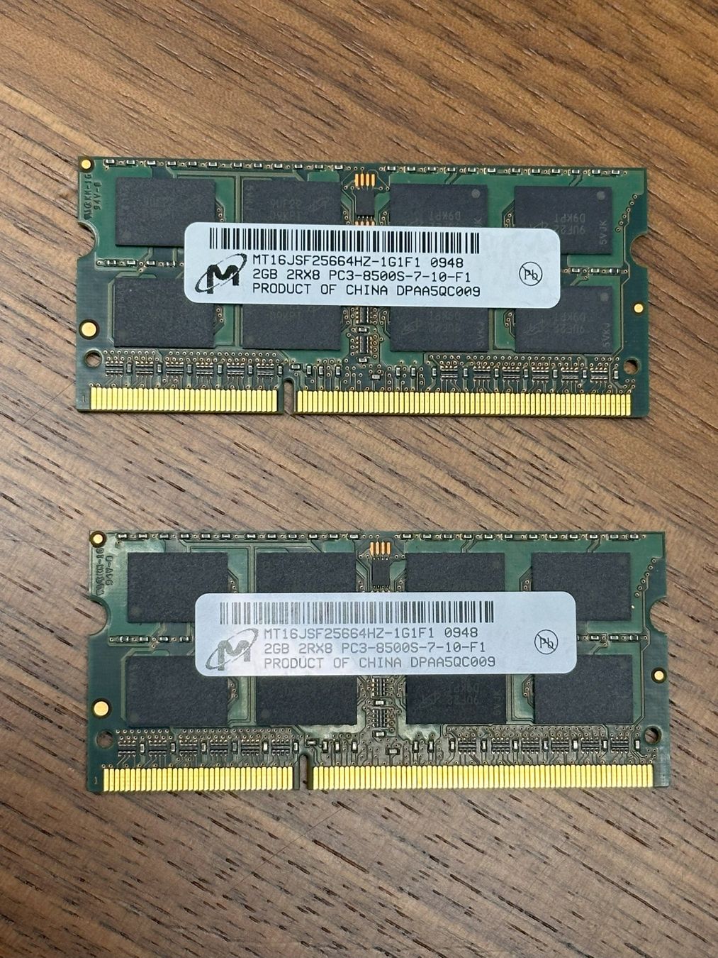 Memoria / RAM: 2 x 2GB DDR3-1066 MHz - SO-DIMM - RAM – Usato da Bellinzona venduto da Hattori.Hanzo.82