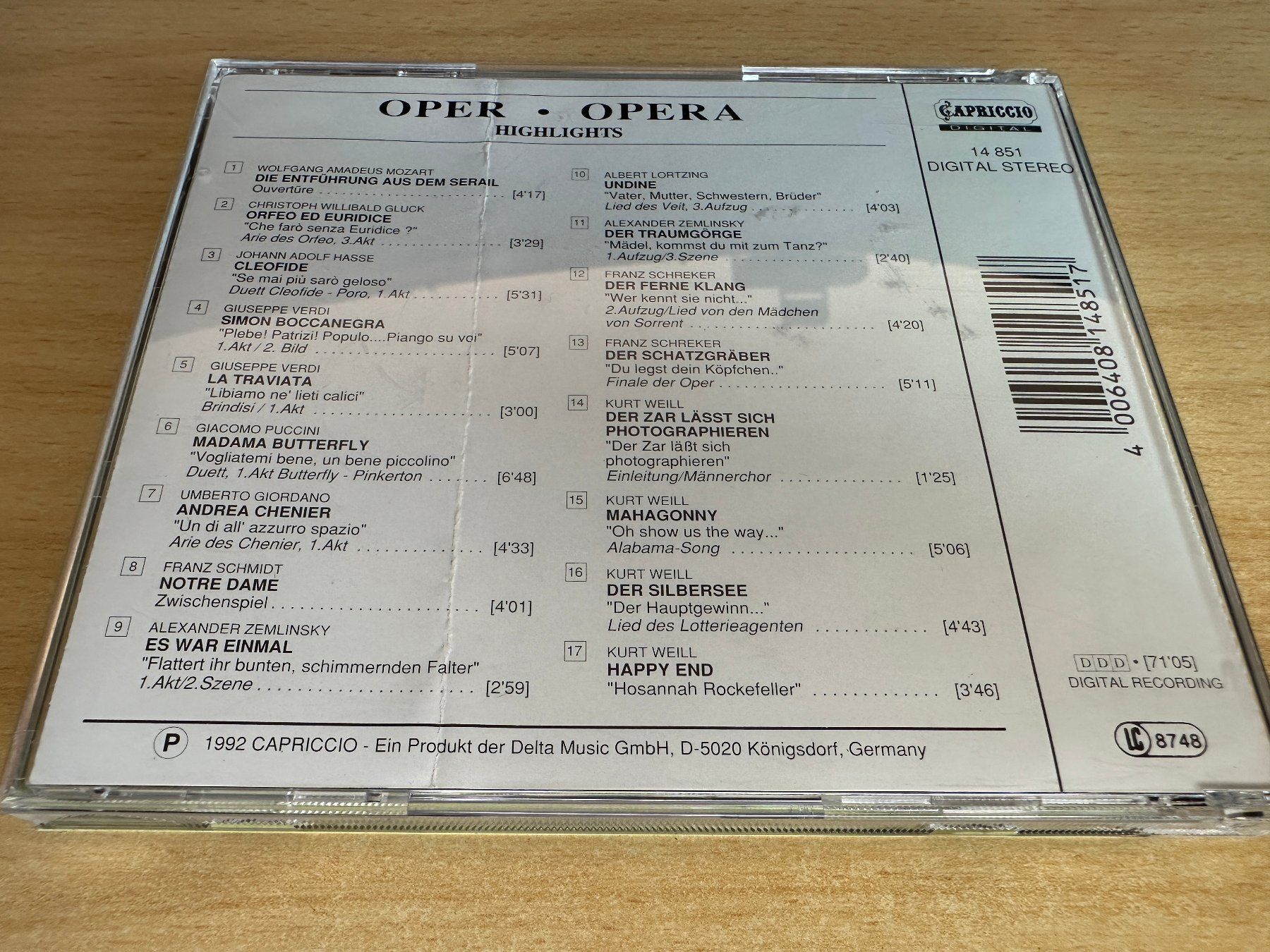 CD: Various – Oper Highlights Opera – Usato da Rikon im Tösstal venduto da Alpenmutz 1