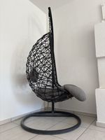 Hängesessel schwarz mit Gestell und Polster gebraucht