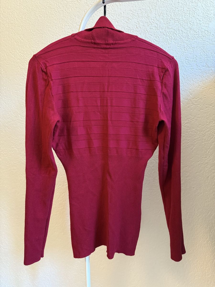 Morgan Pullover & Sweatshirts: Pull col roulé rouge framboise Morgan, t.M/38 – Gebraucht aus Tavannes von Thriftshop 1