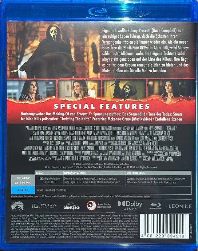 Tutti i DVDs: Scream 7 – Usato da Beringen venduto da Mantafisch1 1