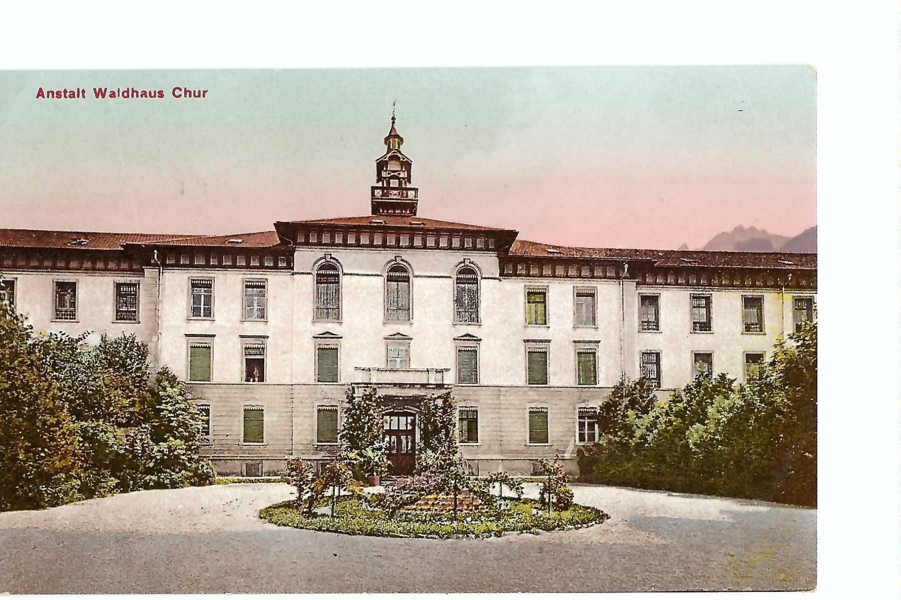 Cartoline postali: Chur, Graubünden,  Anstalt Waldhaus – Usato da Thun venduto da 44wart