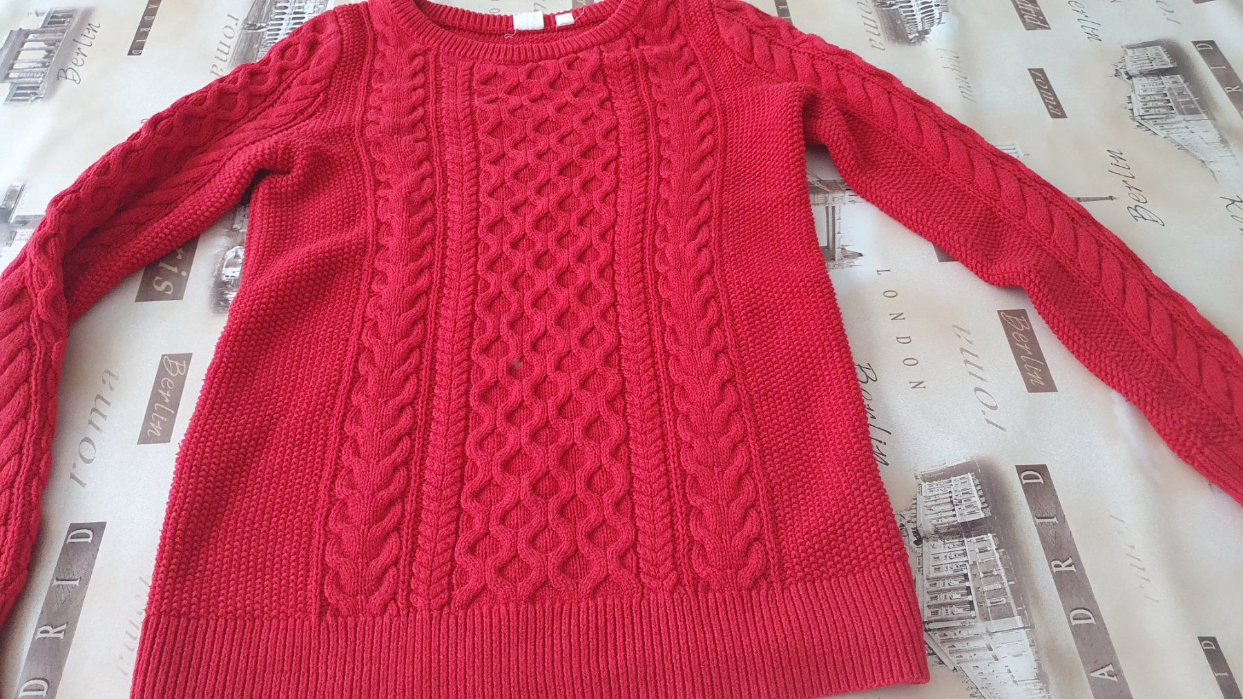 Gap Maglioni & Felpe: GAP - Schöner Roter Pullover mit Zopfmuster  - XS – Usato da Staufen venduto da Fleby84