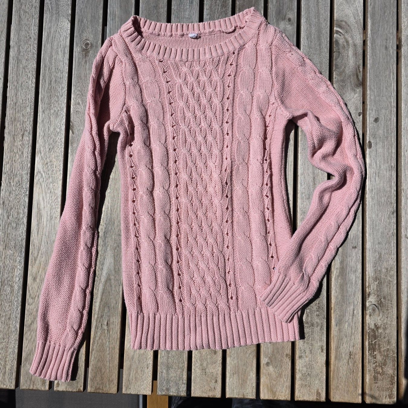 Maglioni & Felpe: 🐸 STRICKPULLOVER ZOPFMUSTER XS ROSA PULLOVER – Usato da Môtier (Vully) venduto da Frogs 4