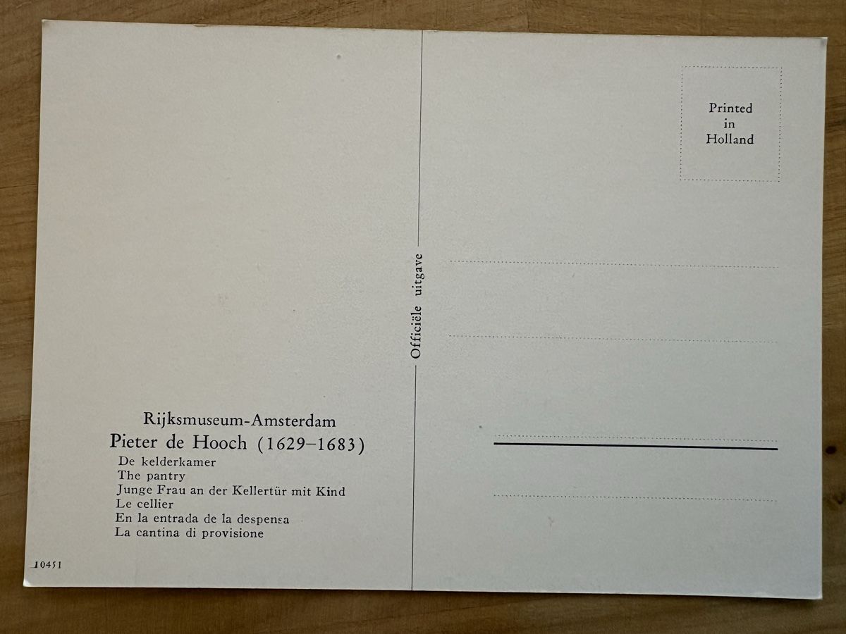 Cartoline postali: AK mit Kunst von Pieter de Hooch – Usato da Rümlang venduto da Kartenpost1 1