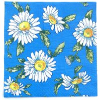 Serviette mit Margeriten Motiv Blumen