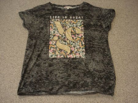 dunkelgrün strukturiertes T-Shirt v. Street One Gr. 36