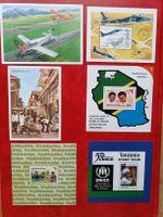 6 Briefmarken Blöcke Tansania Top Zustand