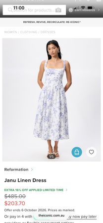 Reformation Jahu Linen Dress