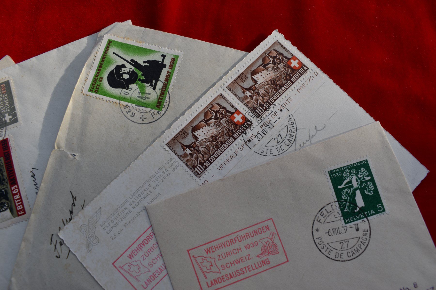 Buste & buste per spedizione: 4 Feldpost Briefe   B20.10D – Usato da Bettingen venduto da Gluscht-Oase 2