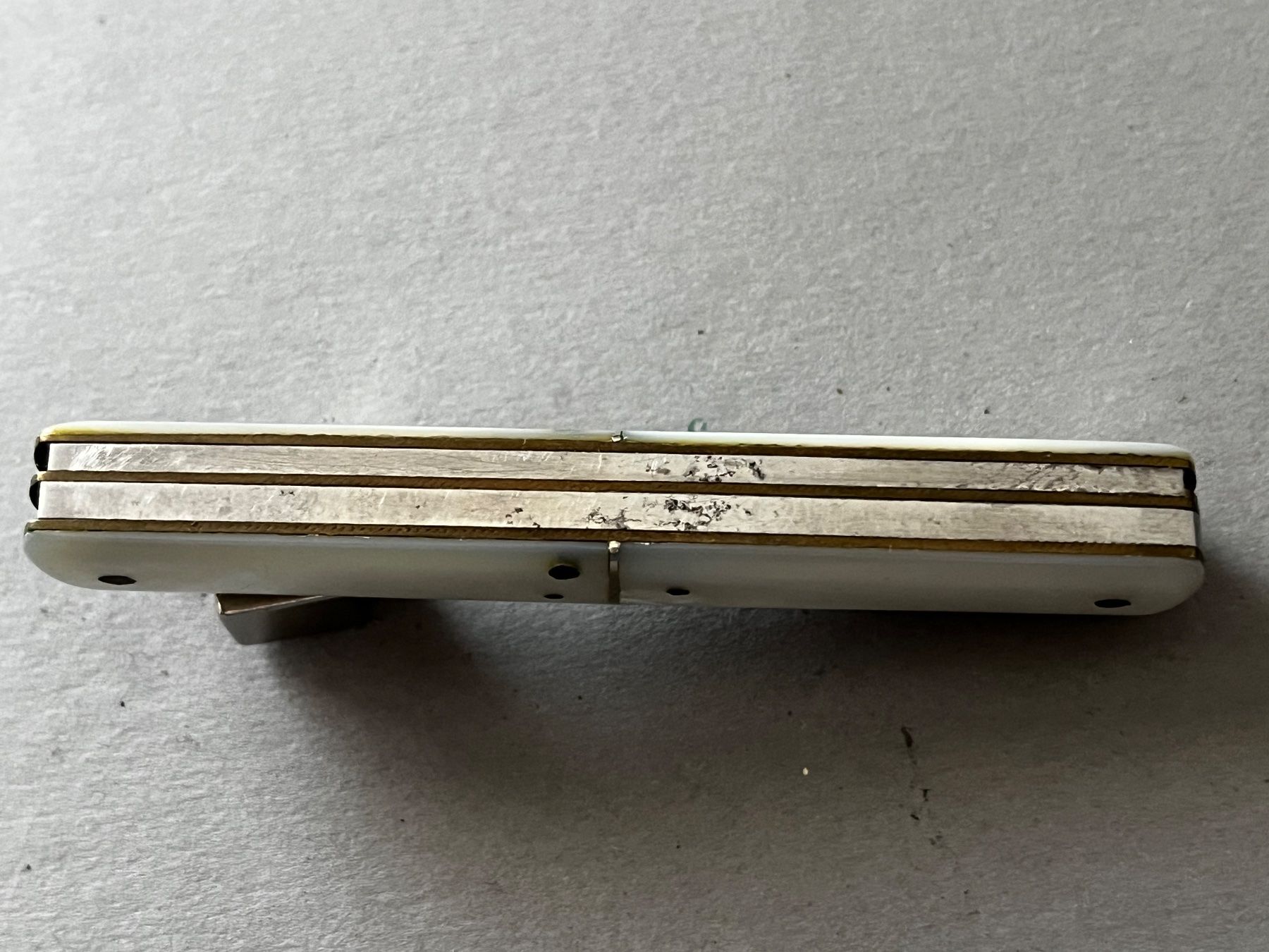 Coltelli tascabile: Antikes Perlmutt-Sackmesser 80 mm mit Etui - selten – Usato da Zürich venduto da FV.vintage 6