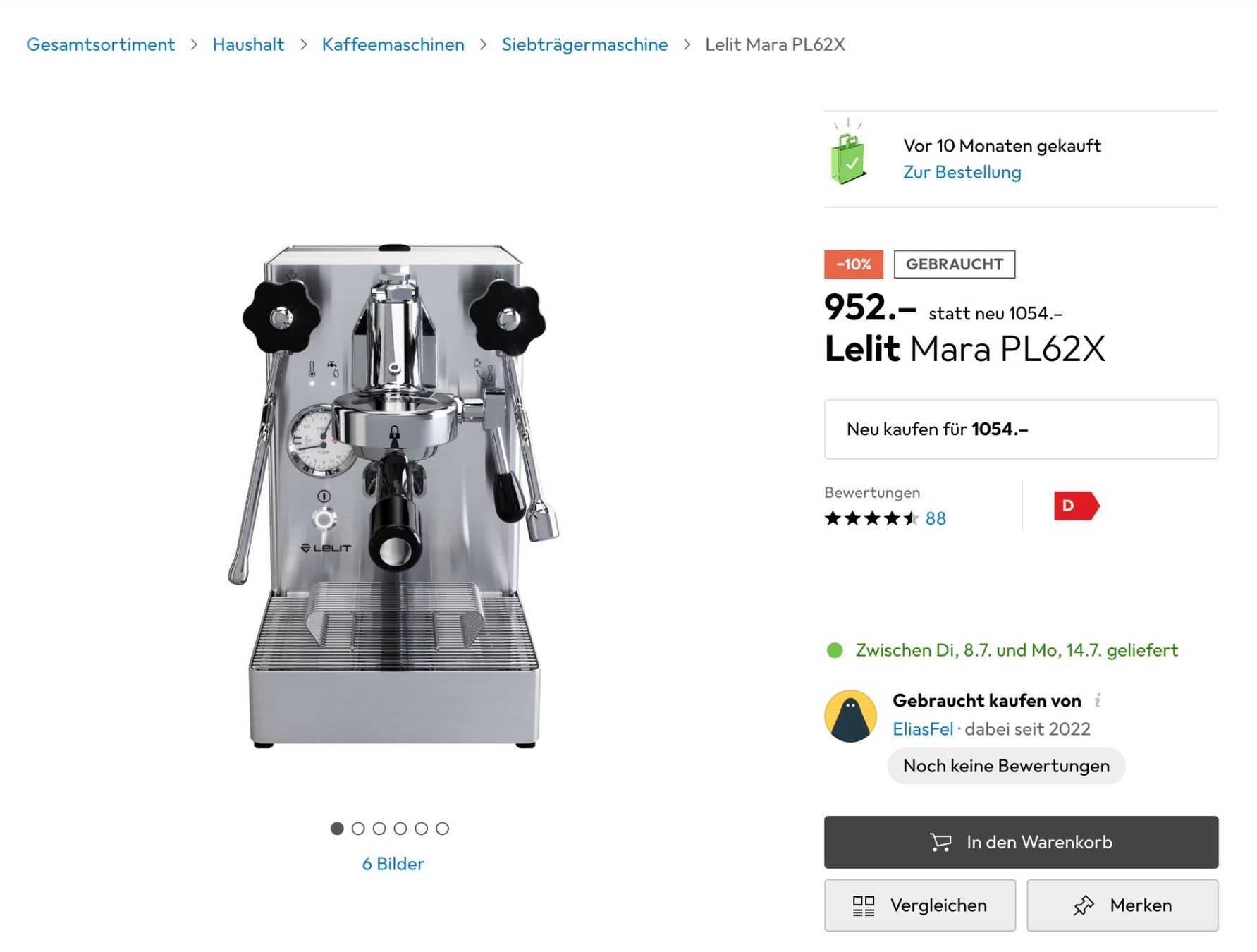 Lelit Macchine per caffè & Macchine per espresso: Lelit Mara PL62X – Usato da Pfäffikon ZH venduto da EliasFel 3
