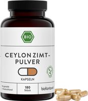 BIO Ceylon Zimt Kapseln 180 Stück – Vegan & Premium