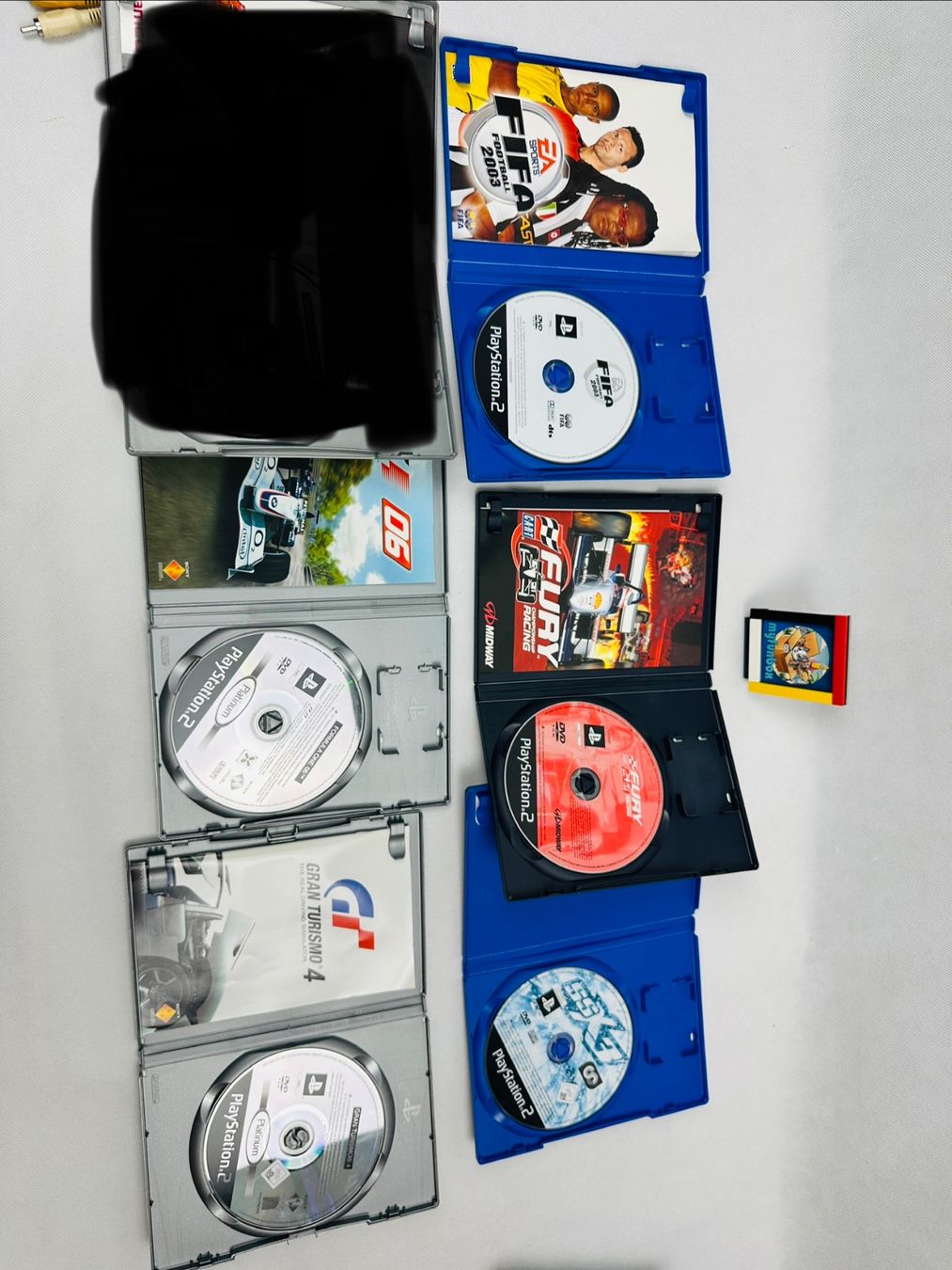 Sony Console: PS2 Konsole Slim + Kabel + Controller + 5 Spiele – Usato da Kappel SO venduto da MyFunBox 2