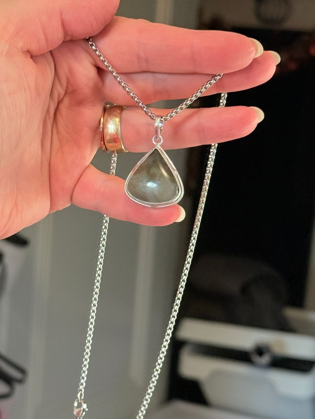 Catenine: Collier élégant avec Labradorite véritable, neuf! – Nuovo e nell'imballaggio originale da Genève venduto da AGBERG 9