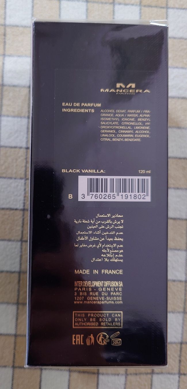 Mancera Parfum & Eau de Toilette: Mancera Black Vanilla 120 ml Eau de Parfum Neu – Neu und originalverpackt aus Luzern von Vegeta3000 2