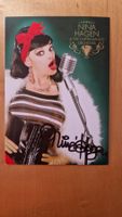 Nina Hagen, Original Autogramm auf Karte in Farbe
