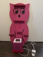 Tonieregal Eule pink mit Toniebox und Ladekabel