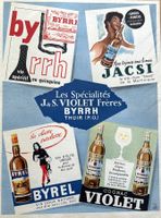 Byrrh Violet  - Alte Werbung / Ancienne publicité 1958