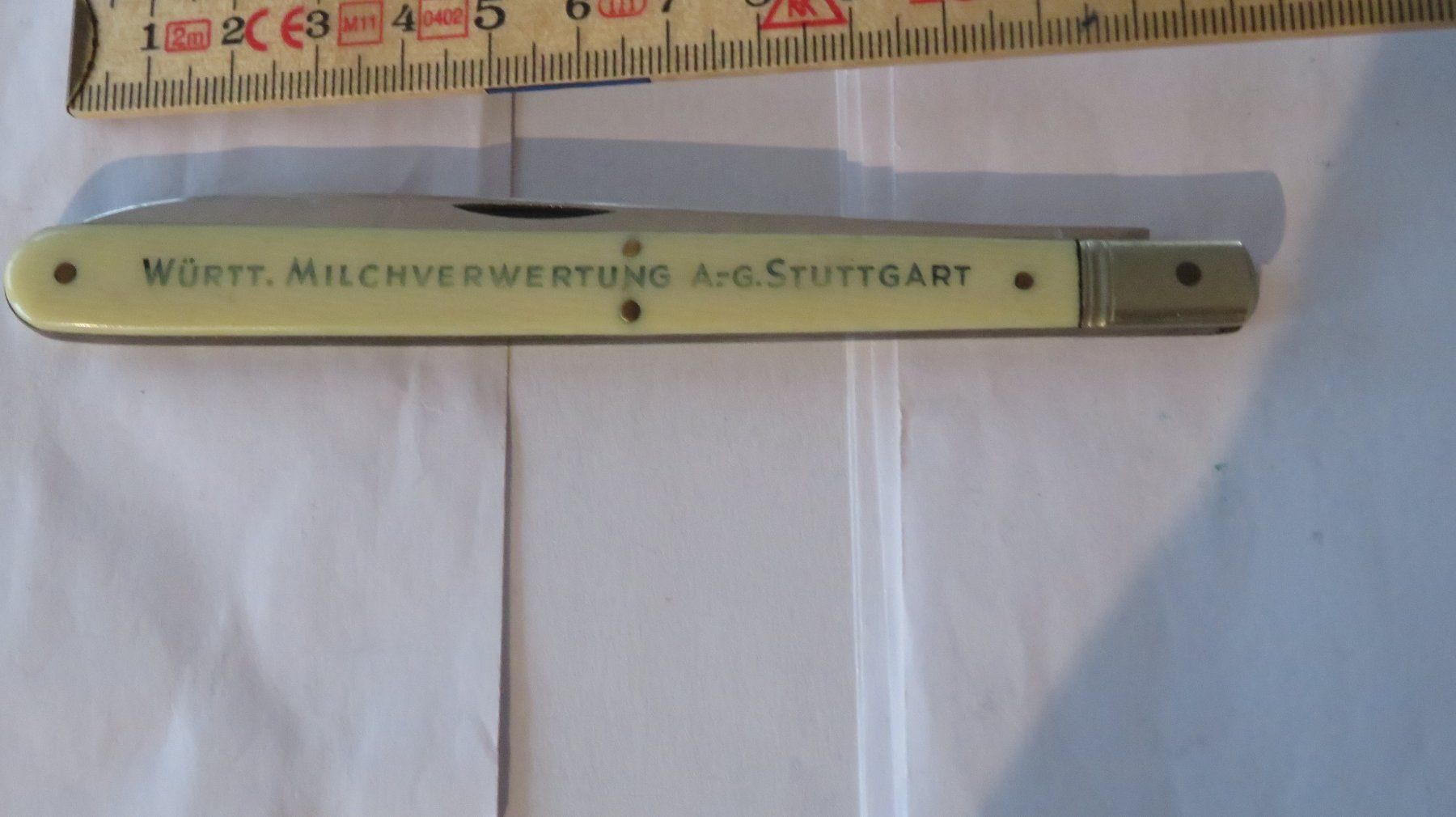 Coltelli tascabile: Messer antik TOP "Würrt. Milchverwertung A.G, Stuttgart – Usato da Wetzikon ZH venduto da morda1954