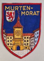 14/ Murten Morat Stoff Wappen Aufnäher St.Gallen Stickerei