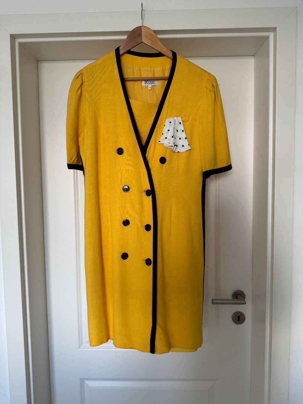 Vestiti: Sublime robe en lin jaune des années 80 – Usato da giffers venduto da sev_c9x9 3